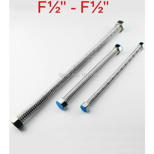 High Quality SUS304 Stainless Steel Female 1/2 Screw Nut with 10CM-200CM Length of Wave Hose L15290