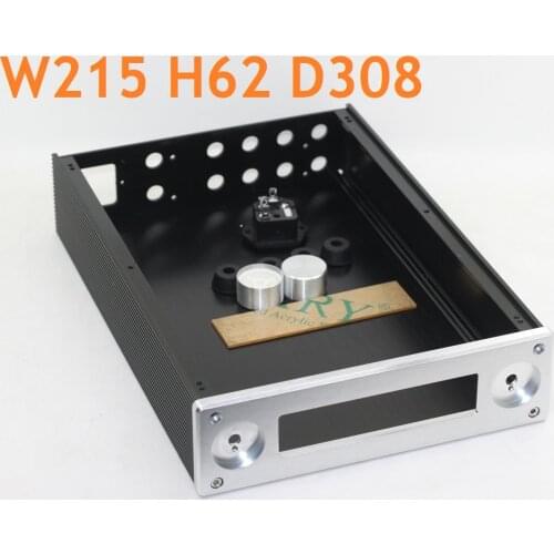 Preamp Amplifier Housing Amp Case The Latest All Aluminum Power Amplifier Chassis Remote Control DIY Enclosure W215 H62 D308