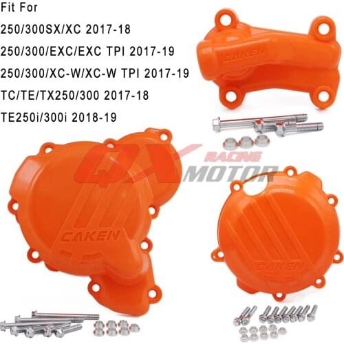 Clutch Guard Water Pump Cover Ignition Protector For SX XC XCW XC-W TPI Six Days For Husqvarn TE TC TX 250 300 250i 300i