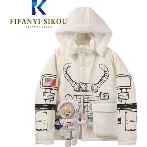 2021 Winter Jacket Women Thick Warm Parka High Quality Loose Hooded Down Jackets Cute Bear Decoration Fashion Cotton Coat Female