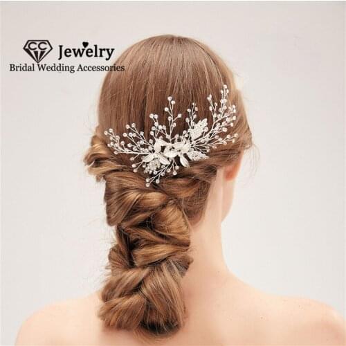 CC Headbands Wedding Hair Accessory for Women Engagement Jewelry Bridal Headdress 100% Handmade Hairband Crystal Headpiece HS138