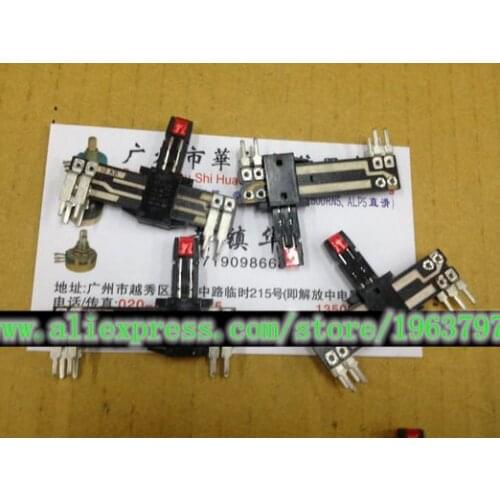 1pcs/lot 45MM straight double slide potentiometer B10K handle length 14.5MM