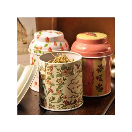 13 Types Candy Flower Jars for Wedding Birthday Supplies Metal Bottle for Kitchen Honer Tea Coffee Sugar Can Boxes with Lid