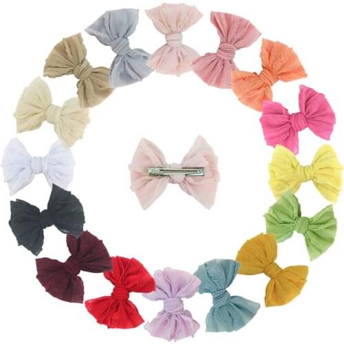16Pcs/16Pairs Lovely Lace Bow Hairpin For Children Girls Boutique Barrettes Hair Clips Baby Photography Prop Hair Accessories