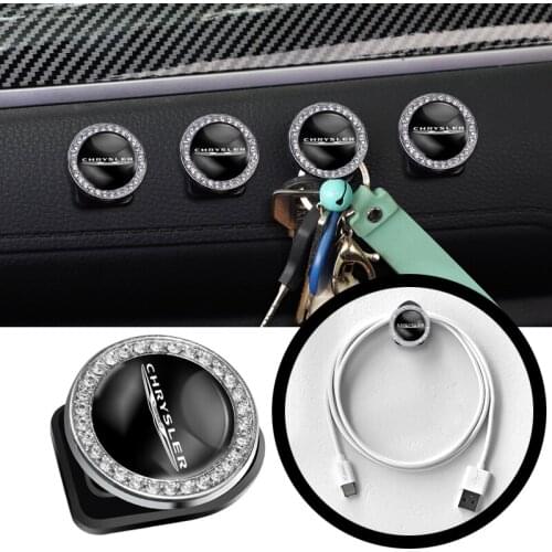 2Pcs Interior Small Self Adhesive Storage Hooks Car Accessories For Chrysler 300c PT Cruiser Grand Voyager Pacifica Town Country