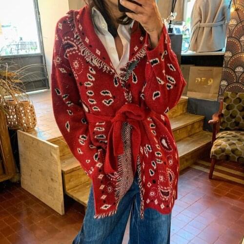 2020FW Luxury New Women High Quality Tassel Knitted Cardigans For Ladies Sweater Coat 3 Color