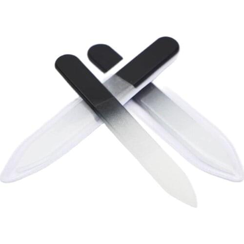 5.5" Nail Files Glass Durable Crystal File Nail Buffer Multicolor Beautiful #NF014 80PCS/LOT