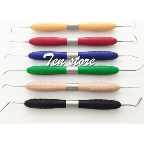 6pcs Dental Resin Compound Filling Resin Filling Head Set Thick set handle Restoration Dental Instrument