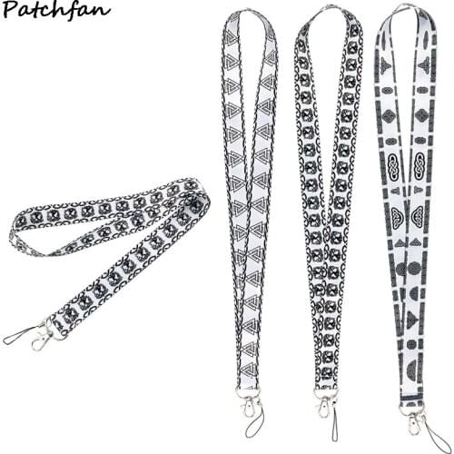 AD740 Patchfan Vintage Viking Symbol lanyard Strap Neck for key ID Card Phone USB badge holder DIY Hang Rope webbing for Worker