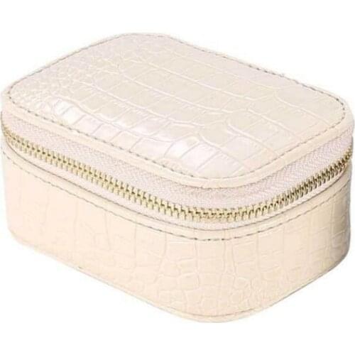 European Style Jewelry Box Faux Leather Earrings Necklace Bracelet Storage Case