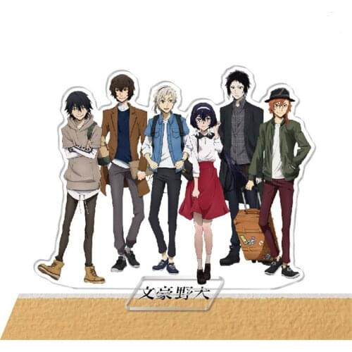 Anime Bungo Stray Dogs Figure Dazai Chuuya Ryunosuke Akutagawa Action Figures Acrylic Stand Model Toy Decoration Christmas Gifts