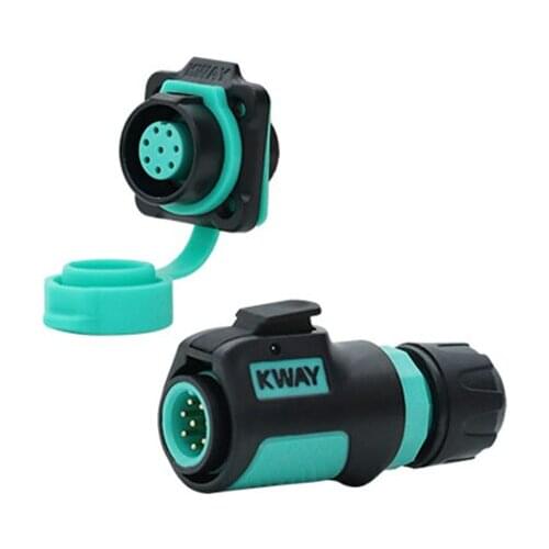 K12 M12 Waterproof IP68 8 Pin Plastic Welding Cable Connector Solar Panel Mount Plug Low Voltage 3A AC 200V Signal Power Adapter