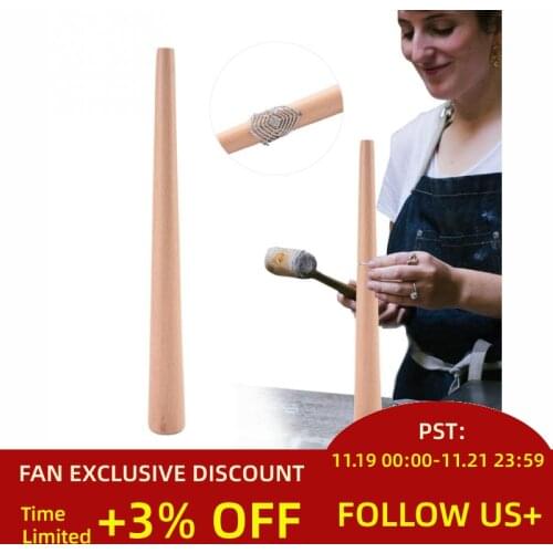 Tapered Wood Mandrel Stick Tool for Finger Ring Jewelry Rings Making Sizes Forming Polishing Measuring Stick Ring Jewelry Tool