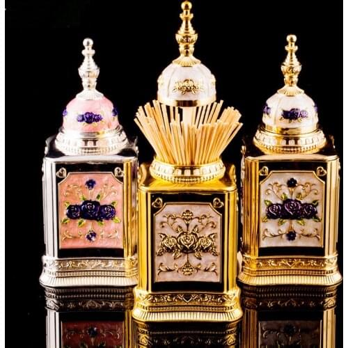 Creative European tower shape toothpick box Stylish metal automatic toothpick holder