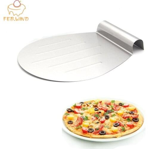 Bakeware Pizza Peel Shovel Scraper Transfer Stainless Steel Bread Cake Tray Moving Plate Baking Tools 176