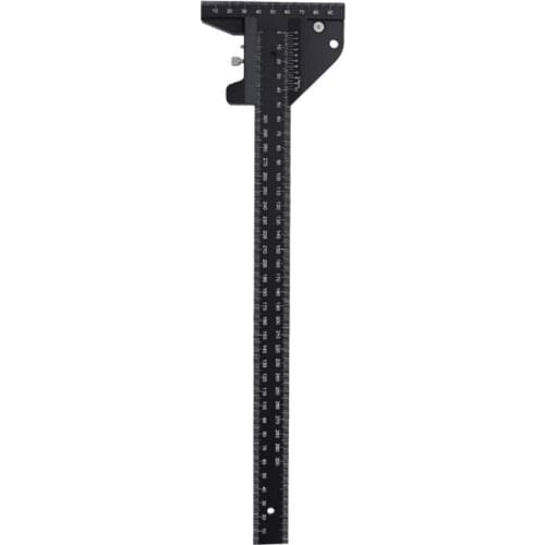 Aluminum Alloy Scale Measuring Scribing Ruler T Shape Multifunction DIY Woodworking Scriber Carpentry Marking Tool