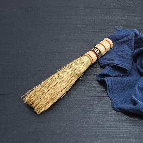 Master Star Natural Straw Handmade Wok Brush Pan Cleaning Brush Eco-Friendly Non-stick Coating Protect Brush Kitchen Tool