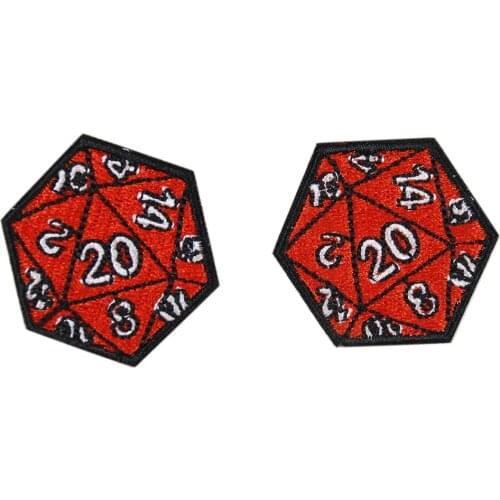 Fashion Entertainment Dice Iron On Embroidered Clothes Patches For Clothing Stickers Diy Number Toy Garment Apparel Accessories