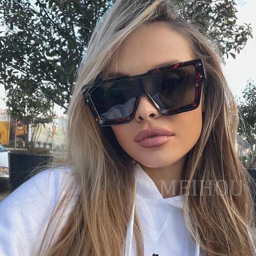 Black Square Mens Glasses Classic Brand Oversized High Quality Gradient Sunglasses Women 2021 Fashion Shades Glasses