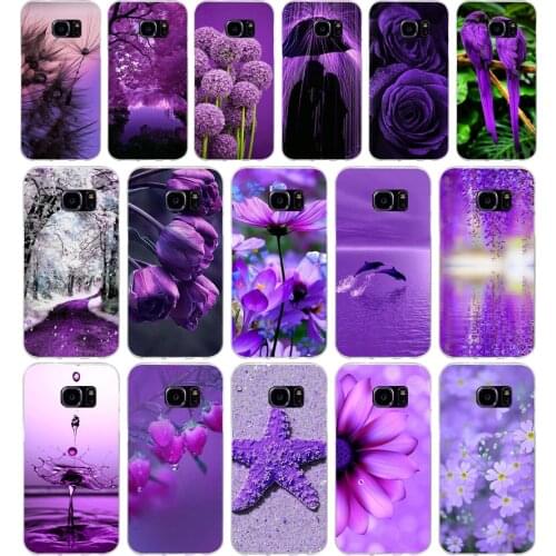269H infinity on purple Soft TPU Silicone Cover Case for samsung Galaxy s6 s6 s7 edge s8 s9 plus case