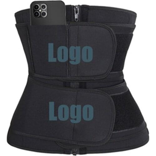 YAGIMI Logo Print Wasit Trainer Neoprene Sweat Belt Women Weight Loss Girdles Workout Tummy Control Body Shaper Slim Fajas