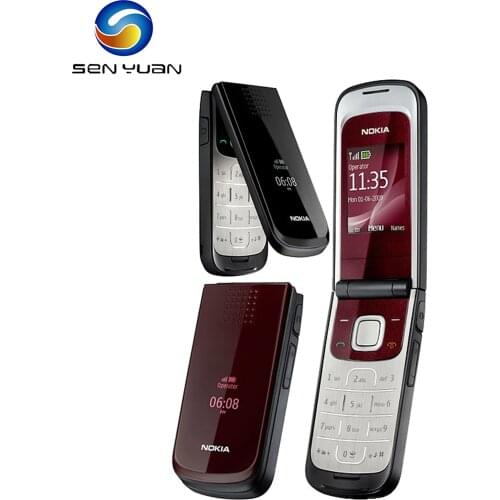 Nokia 2720 Cheapest Phone Original 1.8'' Nokia 2720 Fold Unlocked CellPhone Russian&Arabic Keyboard Bluetooth Java Mobile Phones