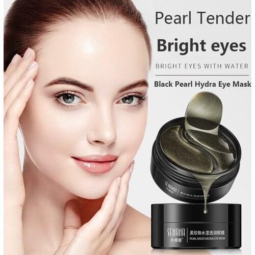 Black Pearl Golden Eye Masks 60pcs Hydrogel Patches Repairing Wrinkle Remover Dark Circle Anti Age Moisturizing Under Eye Mask