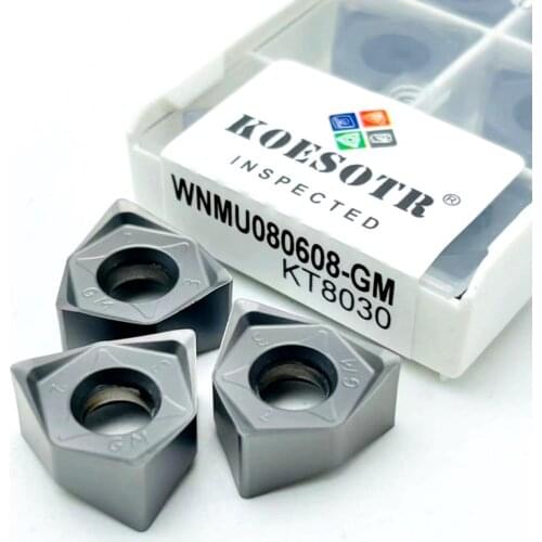 WNMU080608 GM plane milling insert 100% original cemented carbide for MFWN90 lathe parts insert WNMU 080608 super thick insert
