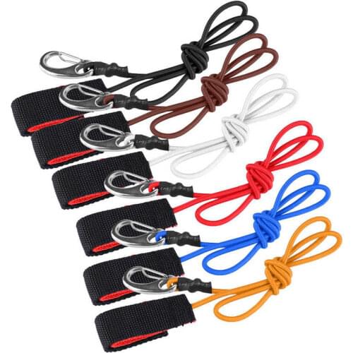 Surfing Paddle Leash Elastic String Boating Kayak Paddle Safety Rod Leash with Carabiner for Paddling Surfing Accessories