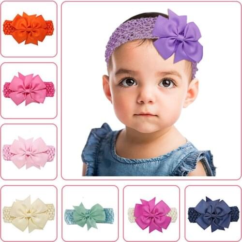 3# Girls Wave Headbands Bowknot Hair Accessories For Girls Infant Hair Band Adjustable Attractive Fashionable Baby Hair Band