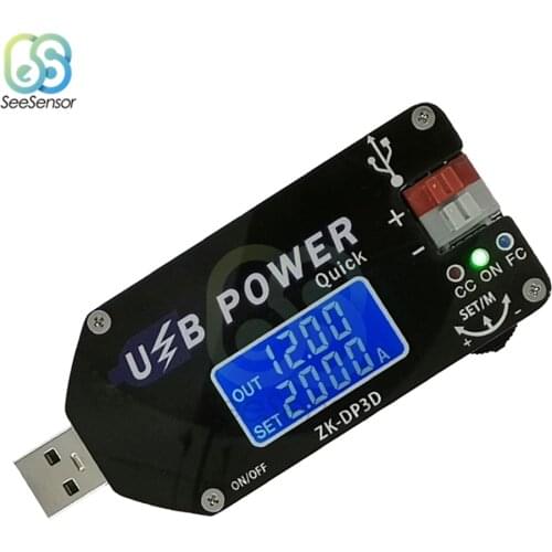 Digital Control USB Adjustable Power Supply Module Constant Voltage Constant Current Mobile Boost Line Fan Speed Controller 15W
