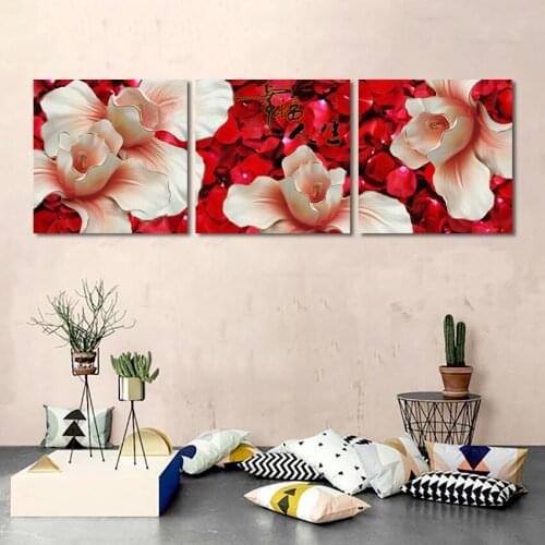 Pink Peony Rose Petals Beautiful Picture Inkjet Canvas Painting Living Room Bedroom Background Wall Art Poster Home Decoration