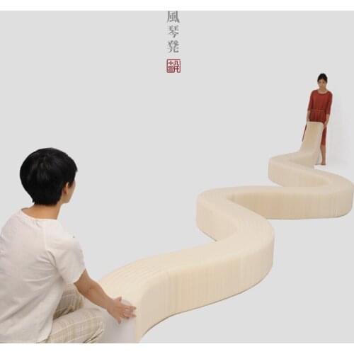 Folding bench creative design, kraft furniture province space, environmental protection furniture