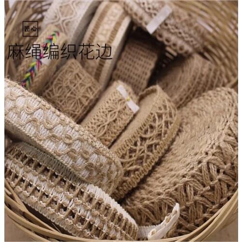 Mix styles 10MM-60MM X11yards/LOT Rustic Wedding Decoration Jute Twine Twisted Rope String Cord DIY lace Supplies Accessories