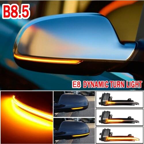 For Audi A3 8P B8.5 A4 A5 B8 Q3 A6 C6 4F S6 Dynamic LED Blinker Side Mirror Marker Turn Signal Light Lamp