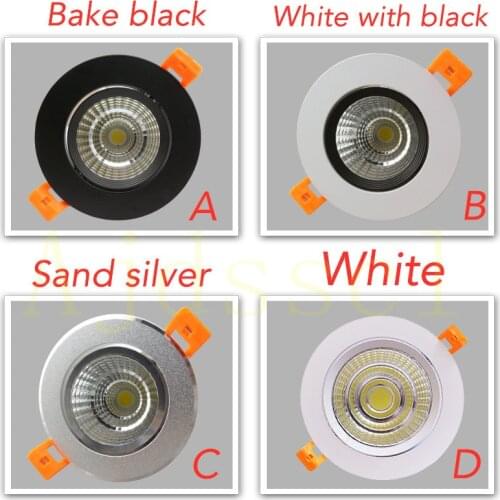 LED Downlight Dimmable lamp 3w 5w 7W 12w 15w 20w 30w 40w cob led spot 220V/110V ceiling recessed downlights round panel light