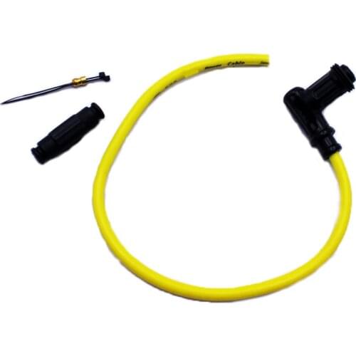 Ignition Coil Spark Plug Iridium 50cm Power Cable Wires Cap Motorcycle Racing Street