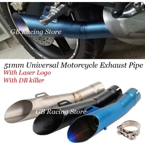 Universal R6 motorcycle exhaust pipe Silencer muffler sports for R6 R3 R1 FZ6 CB600 MT07 ATV XMAX300 Dirt Pit Bike 38-51mm