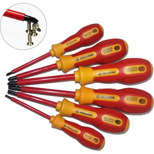 6/7/8Pcs High Voltage 1000V Screwdriver Kit Slotted Cross Insulated Electrician Screwdriver Kit Hand Tools Set