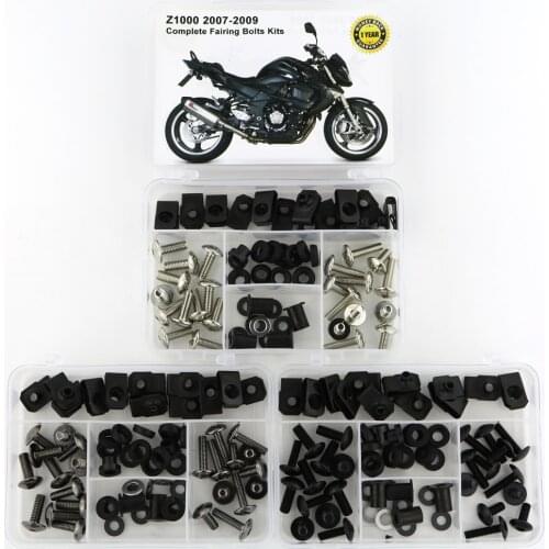Fit For Kawasaki Z1000 2007 2008 2009 Motorcycle Complete Body Full Fairing Bolts Kit Fairing Clips Nut Screws Steel 1 Set