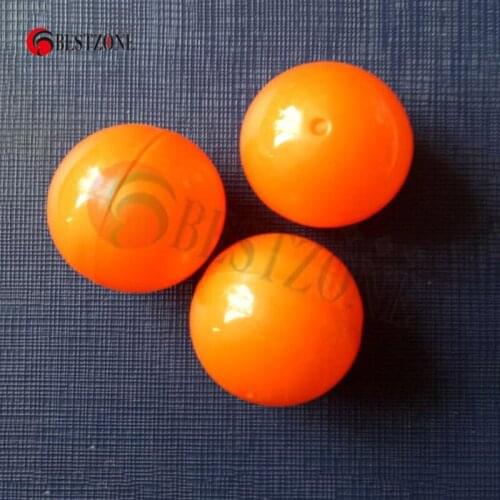 Free shipping 100pcs 30mm full orange color toy capsules; Plastic Toy Capsule solid color ball