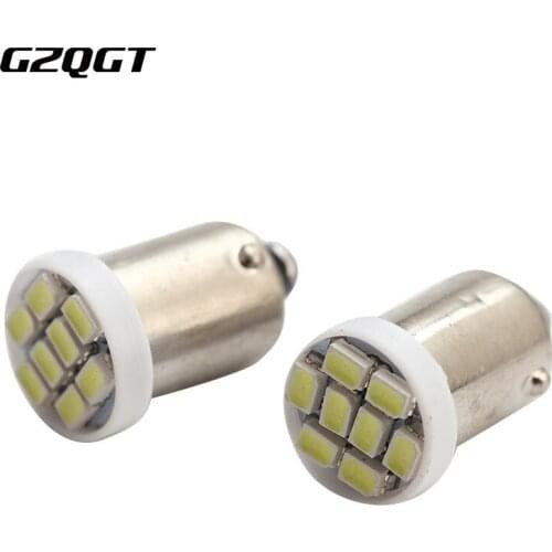 10X Super Bright BA9S 8 SMD 1206 LED T4W 8SMD 3020 LED light Bulbs License Plate lamp White Red Blue Yellow Green 12V
