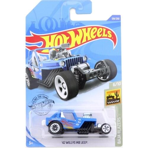 2020-139 Hot Wheels 42 WILLYS MB JEEP Mini Alloy Coupe 1/64 Metal Diecast Model Car Kids Toys Gift
