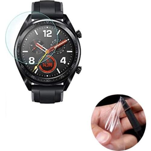 3pcs Soft Ultra Clear Protective Film Guard Protection For Huawei Watch GT Sport Smartwatch Screen Protector Cover (Not Glass)