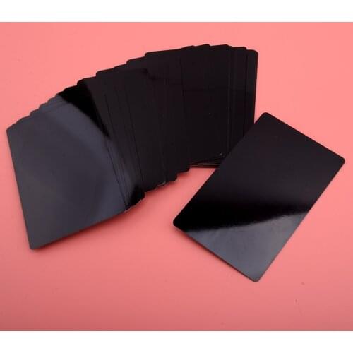 50Pcs Laser Mark Engraved Engraveable Aluminum Alloy Blank Business Cards DIY