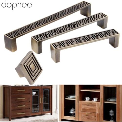96/128/160MM Vintage Furniture Handles Cabinet Knobs and Handles Antique Wardrobe Cupboard Kitchen Knobs Furniture Hardware