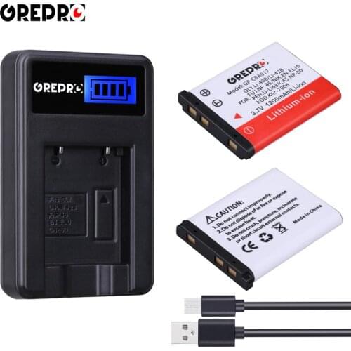 1200mAh Li-40B Li-42B Li40B Li 40B Battery + LCD USB Charger for Olympus for Nikon EN-EL10 for Fujifilm NP-45 PEN.D-Li63