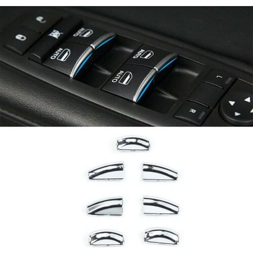 Car Sequin Window Button 7* ABS Accessory Fits For Jeep Grand Cherokee Interior