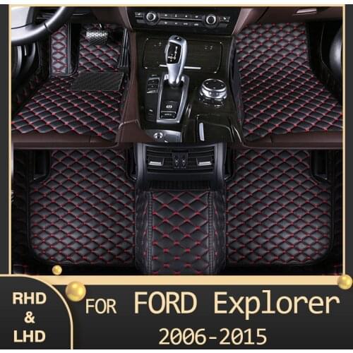 Car floor mats for Ford Explorer 2006 2007 2008 2009 2010 2011 2012 2013 2014 2015 Custom auto foot Pads automobile carpet cover