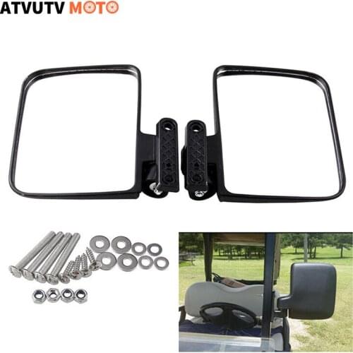 Motorcycle Side Mirror Rearview Mirror For Universal Golf Cart EzGo Club Car Yamaha, Moveland RHOX Style Accessories